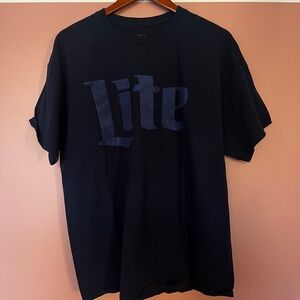 Miller Lite Short Sleeve Tee. Monochromatic Navy. Size XL.